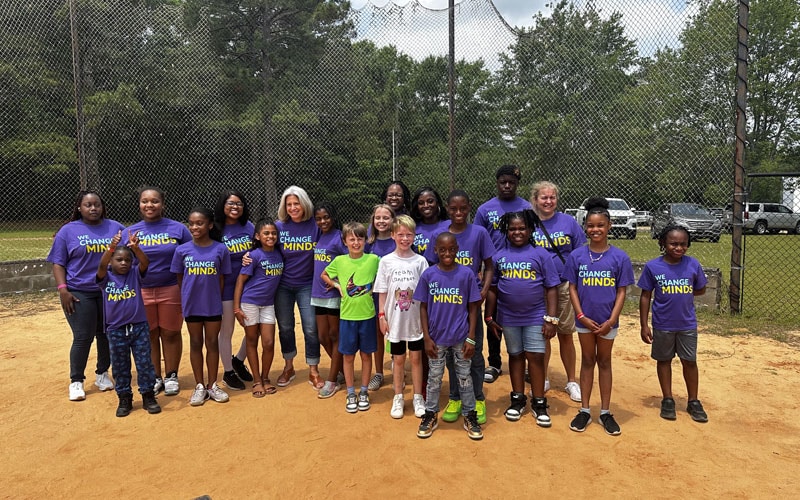 Alabama Connections Academy students having fun at at the ballfield.