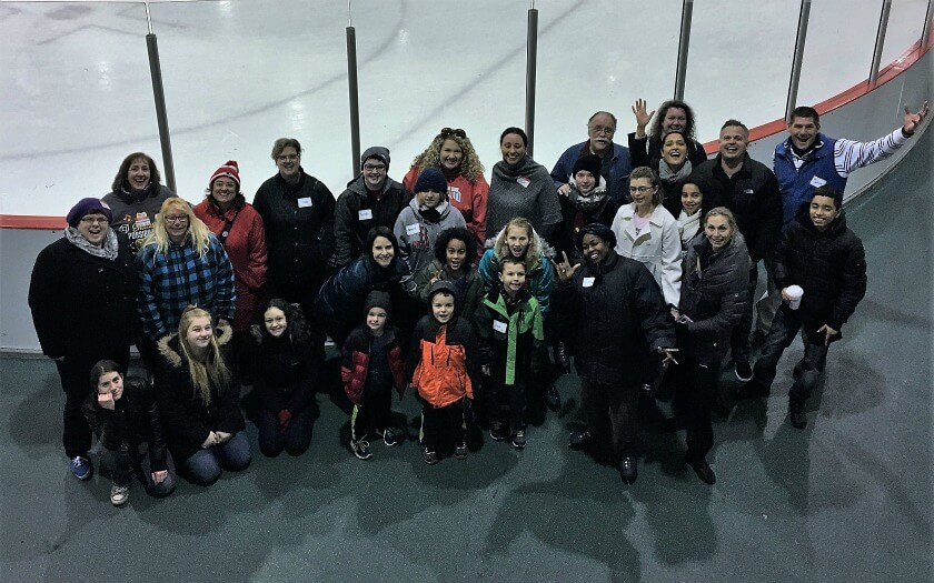 TECCA families gather at the Gallo Arena Ice Skating and Winter Clothing Drive